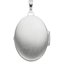 Medaillon oval f�r 2 Fotos 925 Silber matt zum �ffnen, 33,9 mm