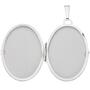 Medaillon oval f�r 2 Fotos 925 Silber matt zum �ffnen, 33,9 mm