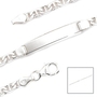 Schildband 925 Sterling Silber 19 cm Gravur ID Armband Karabiner