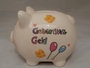 Sparschwein Geburtstags-Geld aus Porzellan