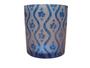 Teelichtglas HAWAII 6,8 cm blau-wei 