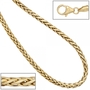 Zopfkette 585 Gelbgold 45 cm - 2,6 mm Halskette Karabiner