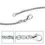 Zopfkette 925 Sterling Silber 2,2 mm 50 cm Halskette Karabiner