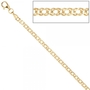 Zwillings-Panzerarmband 333 Gelbgold 19 cm - 2,7 mm Karabiner