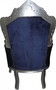 Casa Padrino Barock Sessel King Royalblau / Silber - Luxus Barock M�bel im Antik Stil