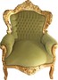 Casa Padrino Barock Sessel King Jadegr�n / Gold 85 x 85 x H. 120 cm - Barock M�bel