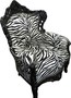 Casa Padrino Barock Sessel King Zebra / Schwarz 85 x 85 x H. 120 cm - Antik Stil M�bel