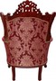 Casa Padrino Barock Sessel Al Capone Mod2 Bordeaux Muster / Braun Rot - M�bel im Antik Stil 