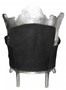 Casa Padrino Barock Sessel Al Capone Mod2 Schwarz / Silber mit Glitzersteinen 90 x 80 x H. 128 cm - Limited Edition