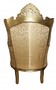 Casa Padrino Barock Sessel Al Capone Mod2 Gold Muster / Gold 85 x 65 x H. 127 cm - Antik Stil