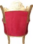 Casa Padrino Antik Stil Barock Wohnzimmer Sessel Al Capone Bordeaux / Gold - Limited Edition