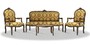 Casa Padrino Antik Stil Salon Set mit Sitzbank 2 Sthlen und Tisch - Barock Mbel Set 