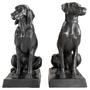 Casa Padrino Luxus Bronzefiguren 2er Set Hunde 32 x 60 x H. 73 cm - Limited Edition
