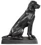 Casa Padrino Luxus Bronzefiguren 2er Set Hunde 32 x 60 x H. 73 cm - Limited Edition