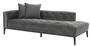 Casa Padrino Luxus Sofa Dunkelgrau Linksseitig 220 x 96 x H. 66 cm - Hotel M�bel