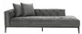 Casa Padrino Luxus Sofa Dunkelgrau Linksseitig 220 x 96 x H. 66 cm - Hotel M�bel