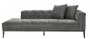 Casa Padrino Luxus Sofa Dunkelgrau Rechtsseitig 220 x 96 x H. 66 cm - Hotel M�bel