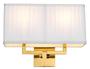 Casa Padrino Luxus Wandleuchte Gold 36 x 13,5 x H. 27 cm - Wohnzimmer Wandlampe