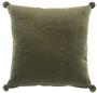 Casa Padrino Luxus Zierkissen Gr�n / Gold 60 x 60 cm - Wohnzimmer Accessoires