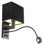 Casa Padrino Luxus Wandleuchte Bronze / Schwarz 19,5 x 17 x H. 32 cm - Hotel Wandlampe