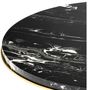 Casa Padrino Luxus Wohnzimmer Beistelltisch in gold mit schwarzer Marmorplatte 50 x H. 57 cm - Limited Edition