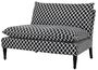 Casa Padrino Wohnzimmer Sofa Schwarz / Wei� 129,5 x 91 x H. 89 cm - Designer M�bel 