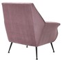 Casa Padrino Luxus Sessel in lila mit schwarzen Beinen 88 x 80 x H. 91 cm - Designer Club M�bel