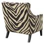 Casa Padrino Sessel im Zebra Design 74 x 81 x H. 89 cm - Luxus Wohnzimmer Sessel