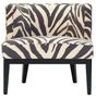 Casa Padrino Sessel im Zebra Design 78 x 74 x H. 77 cm - Luxus Wohnzimmer Sessel