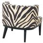 Casa Padrino Sessel im Zebra Design 78 x 74 x H. 77 cm - Luxus Wohnzimmer Sessel