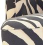 Casa Padrino Sessel im Zebra Design 78 x 74 x H. 77 cm - Luxus Wohnzimmer Sessel