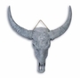 Casa Padrino Wohnzimmer Wandgeweih / Wanddekoration B�ffel Sch�del grau - Luxus Dekoration 