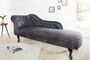 Chesterfield Recamiere / Chaiselongue Antikgrau aus dem Hause Casa Padrino - Wohnzimmer Chaiselongue