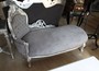 Barock Chaiselongue Grau/Silber