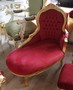 Barock Kinder Chaiselongue Bordeaux/Gold - Kinderm�bel