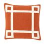 Casa Padrino Designer Zierkissen Orange 50 x H. 50 cm - Luxus Kissen