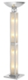 Casa Padrino Luxus Stehleuchte Silber 40 x 40 x H. 192,5 cm - Wohnzimmerm�bel