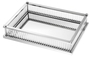 Casa Padrino Luxus Serviertablett Silber 39,5 x 28,5 x H. 9 cm - Gastronomie Accessoires