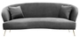 Casa Padrino Sofa Grau / Messing 230 x 100 x H. 87 cm - Luxus Hotel Sofa
