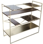 Casa Padrino Luxus Wohnzimmerschrank Gold 110 x 45 x H. 100,5 cm - Designer Regalschrank