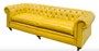 Casa Padrino Luxus Chesterfield 2er Sofa Gelb 242 x 100 x H. 71 cm - Luxus Leder Mbel
