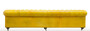 Casa Padrino Luxus Chesterfield 3er Sofa Gelb 320 x 110 x H. 71 cm - Luxus Leder M�bel