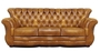 Casa Padrino Luxus Chesterfield Echtleder 3er Sofa Braun 200 x 85 x H. 90 cm - Echtleder M�bel 