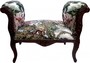 Casa Padrino Barock Schemel Hocker Gobelin / Braun - Sitzbank - M�bel Antik Stil