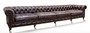 Casa Padrino Luxus 6er Sofa Braun 410 x 120 x H. 77 cm - Chesterfield M�bel