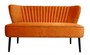 Casa Padrino Luxus Wohnzimmer Sofa Orange 129 x 75 x H. 73,5 cm - Designer M�bel