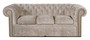 Casa Padrino 3er Sofa Grau 210 x 100 x H. 78 cm - Luxus Chesterfield Schlafsofa
