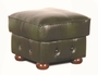 Casa Padrino Chesterfield Echtleder Hocker Dunkelgr�n 50 x 50 x H. 54 cm - Wohnzimmerm�bel 