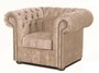 Casa Padrino Luxus Chesterfield Sessel Grau 110 x 90 x H. 78 cm - Luxus Qualit�t 