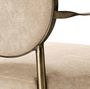 Casa Padrino Luxus Esszimmerstuhl mit Armlehnen Greige / Bronze 60,5 x 60 x H. 91 cm - Limited Edition